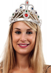 NessiWorld SilverColorPlasticPrincessCrownQueenCrown60cm
